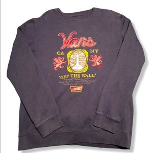 Mens navy blue vans crewneck sweater